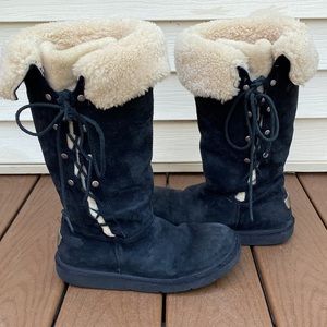 Ugg Black Lace Up Boot